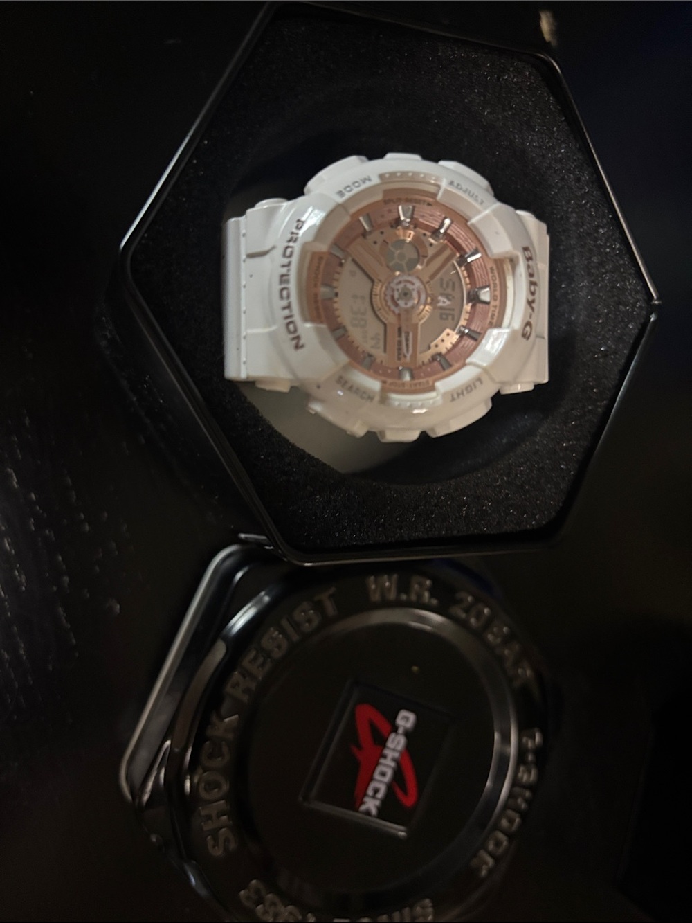 Casio Baby-G White and Rose Gold Dial Sport Watch